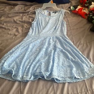 Blue dress with flower prints